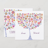 Invitation au mariage personnalisé rétro Arbre (Devant / Derrière)