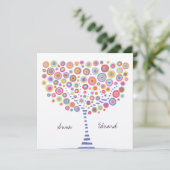 Invitation au mariage personnalisé rétro Arbre (Debout devant)