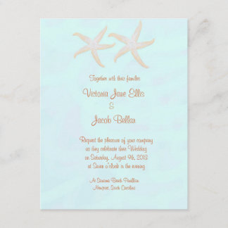 invitation au mariage pour la plage d'étoiles de m