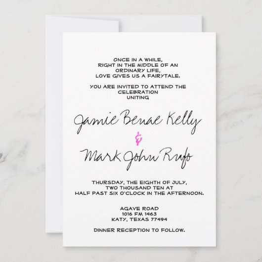 Invitation au mariage ROCKER (Dos)