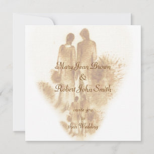 Invitation au mariage romantique