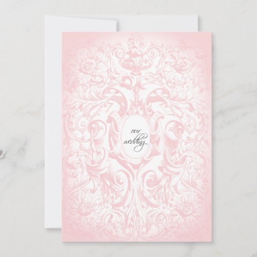 Invitation au mariage rose vif floral (Devant)
