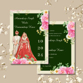 Invitation au mariage sikh faire-part de mariage P