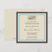 Invitation au mariage simple et élégante (bleu béb (Devant / Derrière)