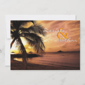 Invitation au mariage Sunset Beach (Devant)