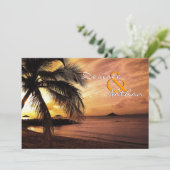 Invitation au mariage Sunset Beach (Debout devant)