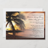 Invitation au mariage Sunset Beach (Dos)
