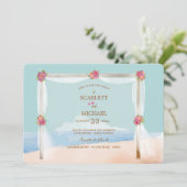 Invitation au mariage sur la plage (Debout devant)