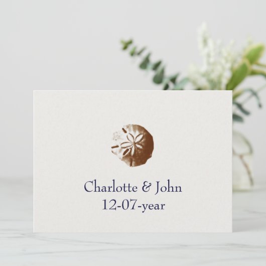 Invitation au mariage sur la plage (Debout devant)