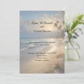 Invitation au mariage sur la plage (Debout devant)