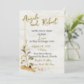 Invitation au mariage sur la plage (Debout devant)