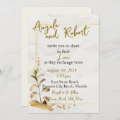 Invitation au mariage sur la plage (Devant / Derrière)