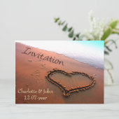 Invitation au mariage sur la plage (Debout devant)