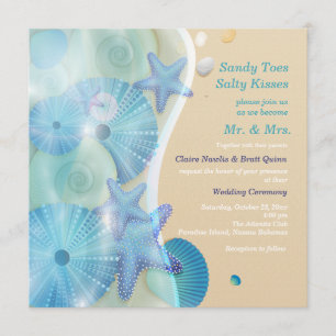Invitation au mariage sur la plage