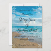 Invitation au mariage sur la plage (Devant)