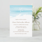 Invitation au mariage sur la plage (Debout devant)