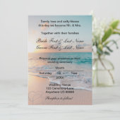 Invitation au mariage sur la plage (Debout devant)