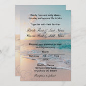 Invitation au mariage sur la plage (Devant / Derrière)