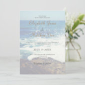 Invitation au mariage sur la plage/Mariage en bord (Debout devant)