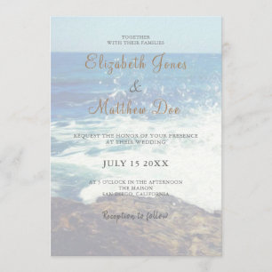 Invitation au mariage sur la plage/Mariage en bord