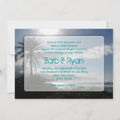 Invitation au mariage sur la plage Palm Tree (Dos)