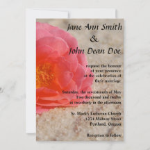 Invitation au mariage sur la plage : Rose dans le