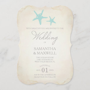 Invitation au mariage sur la plage - Starfish