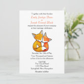 Invitation au mariage sur mesure de Fox Faire-part (Debout devant)