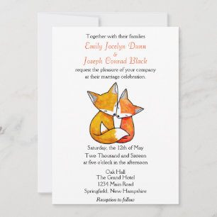 Invitation au mariage sur mesure de Fox Faire-part