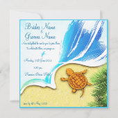 invitation au mariage sur plage (Devant)