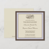 Invitation au mariage tout simple (lilas) (Devant / Derrière)
