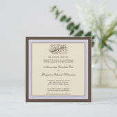 Invitation au mariage tout simple (lilas) (Debout devant)