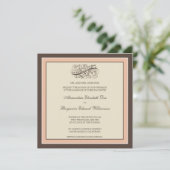 Invitation au mariage tout simple (rose bébé) (Debout devant)