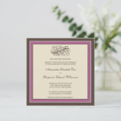 Invitation au mariage tout simple (violet) (Debout devant)
