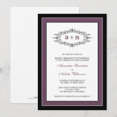 Invitation au mariage tout simplement élégante (au (Devant / Derrière)