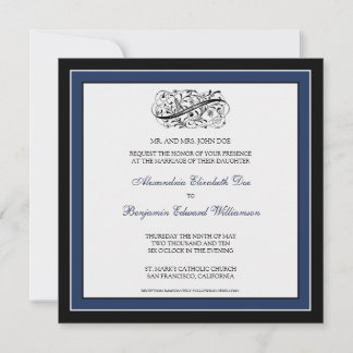 Invitation au mariage tout simplement élégante (no