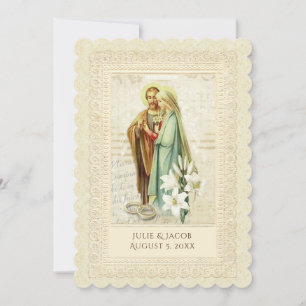 Invitation au mariage traditionnel catholique