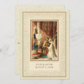 Invitation au mariage traditionnel catholique (Devant / Derrière)