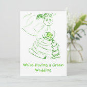 Invitation au mariage vert (Debout devant)