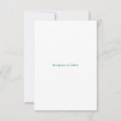 Invitation au mariage vert et mauve (Dos)