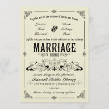Invitation au mariage Vintage
