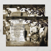 Invitation au mariage vintage (Devant / Derrière)