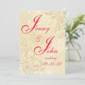 Invitation au mariage vintage (Debout devant)