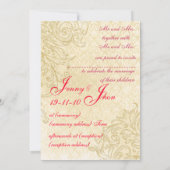 Invitation au mariage vintage (Dos)