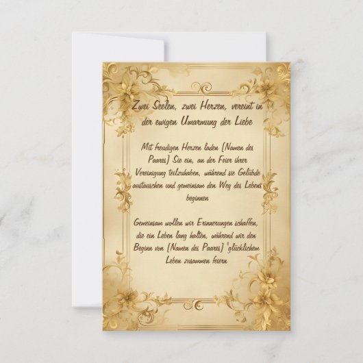 Invitation au mariage Wedding Invitation Vive Cust (Devant)