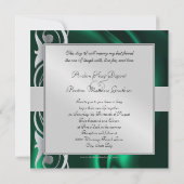 Invitation au Marquis Emerald Silk Green Jewel (Dos)