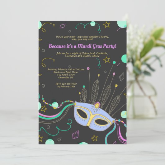 Invitation au Masque Carnaval (Debout devant)