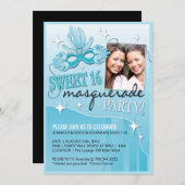 INVITATION AU MASQUÉRADE SWEET SIXTEEN (Devant / Derrière)