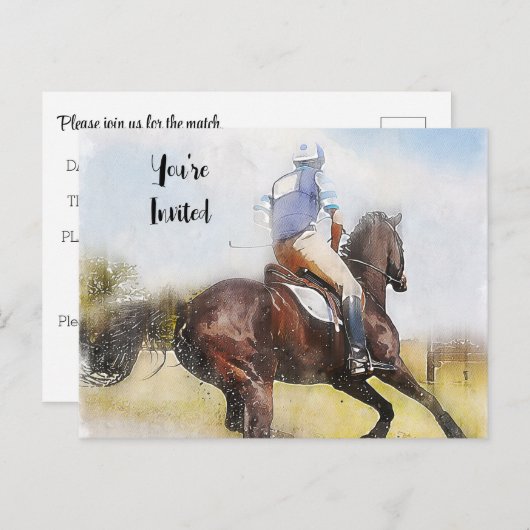 INVITATION AU MATCH DE POLO (Devant / Derrière)