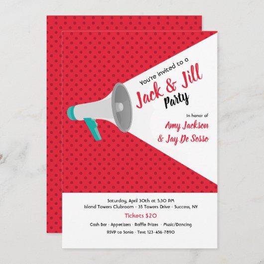 Invitation au mégaphone (Devant / Derrière)